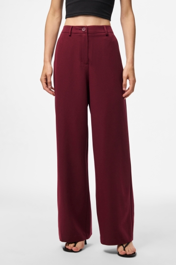 Pieces Broek PCKAMIL HW WIDE PANT NOOS BC 17155335 TAWNY PORT