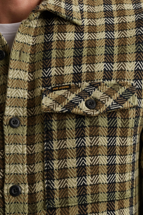 PME legend groene heren overhemd | Close up