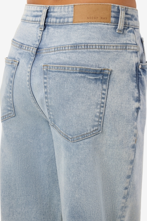Noisy may blauwe dames jeans | Close up
