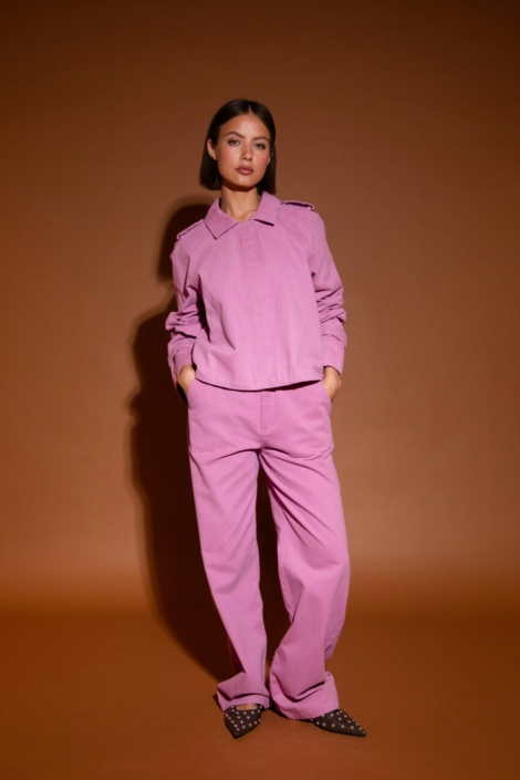 Studio Amaya roze dames broek | Model