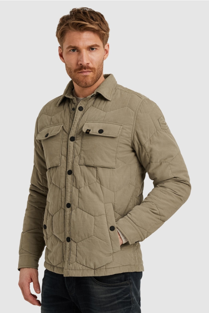 PME legend groene heren jas | Model zijaanzicht