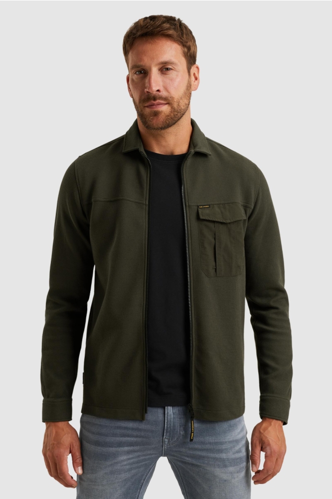 PME legend groene heren vest | Model vooraanzicht