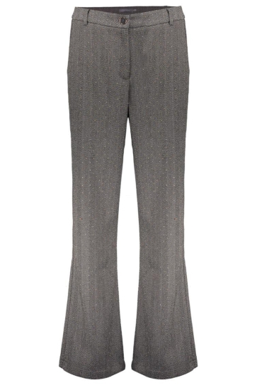 Geisha HERRINGBONE PANTALON MET RHINESTONES 51532 10 000950 ANTHRACITE STONES