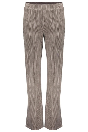 Geisha FLARED BROEK MET ZIGZAG PATROON 51573 60 000775 BROWN/GOLD