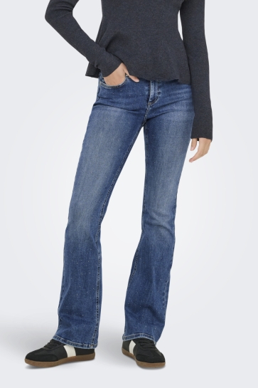 Only ONLBLUSH MW FLA RHINESTON DNM TAI88 15352391 MEDIUM BLUE DENIM