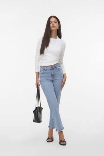 Vero Moda VMAMARA MR SLIM STRAIGHT ANK VI3512 10333583 Light Blue Denim