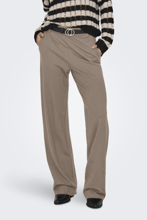 Only taupe dames broek | Model vooraanzicht