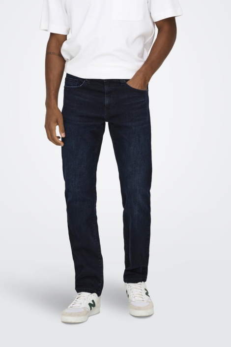Only & Sons blauwe heren jeans | Model vooraanzicht