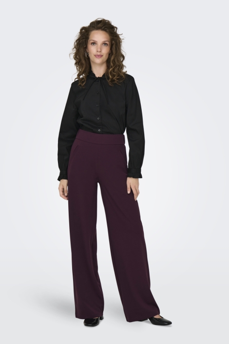 Jacqueline de Yong bordeaux dames broek | Model vooraanzicht