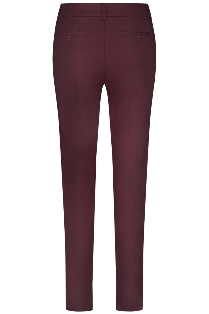 Red Button bordeaux dames broek | Achteraanzicht