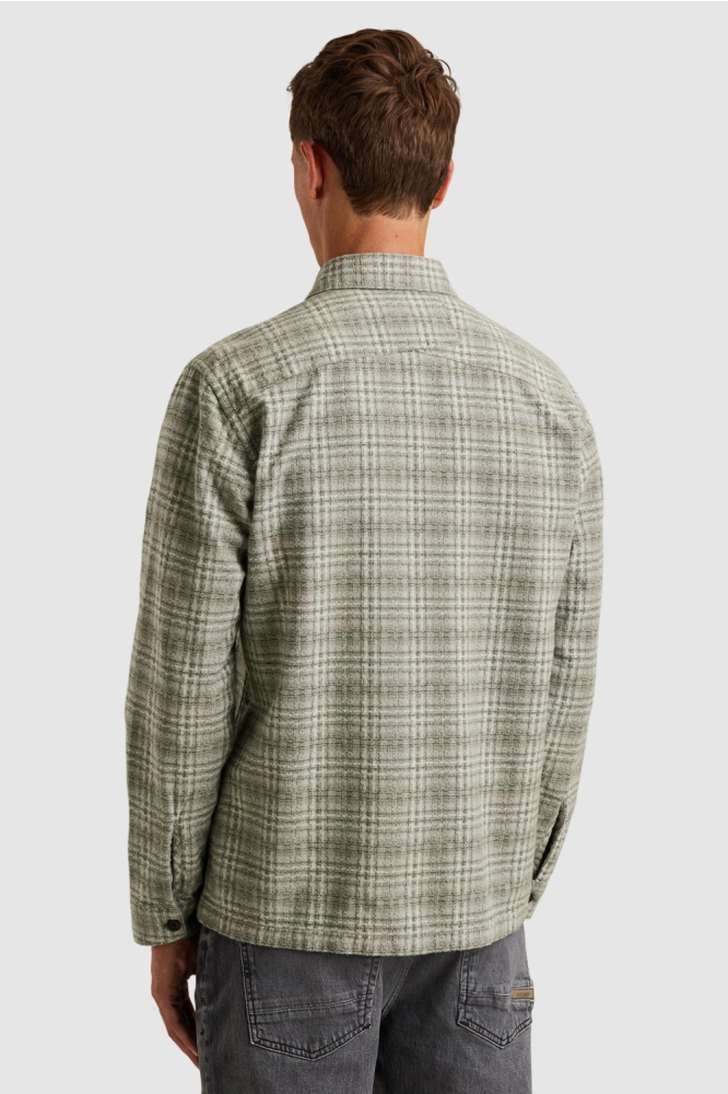 Cast Iron groene heren overhemd | Model achteraanzicht