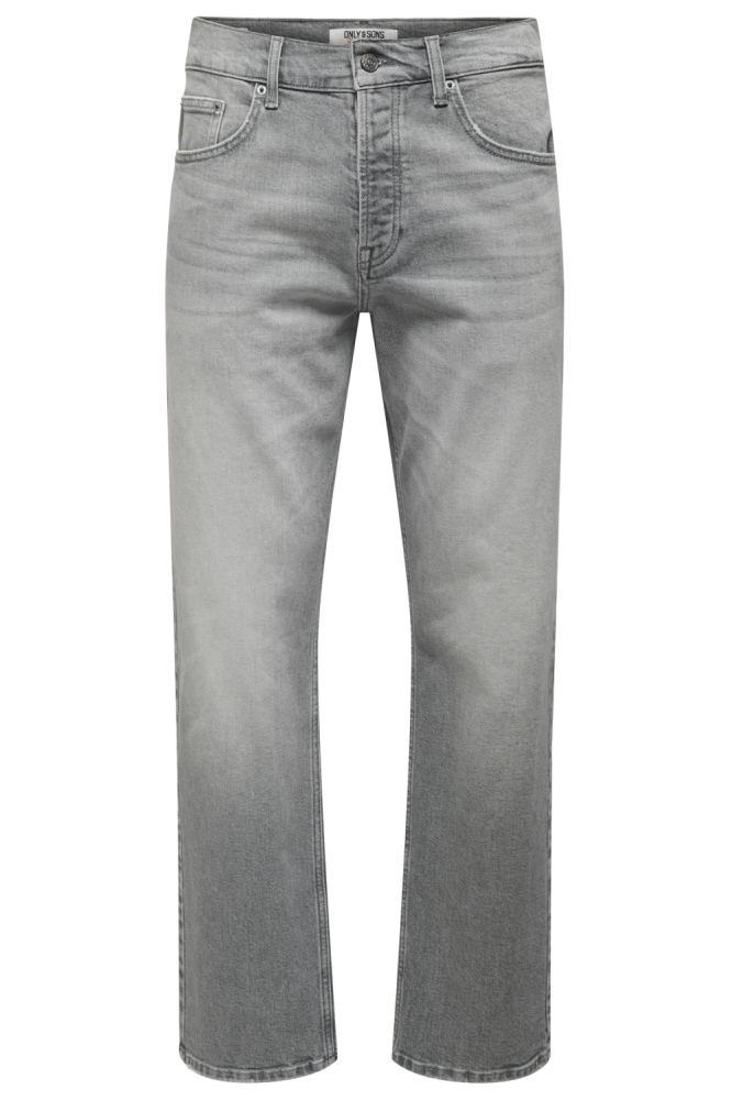 Only & Sons grijze heren jeans | Vooraanzicht