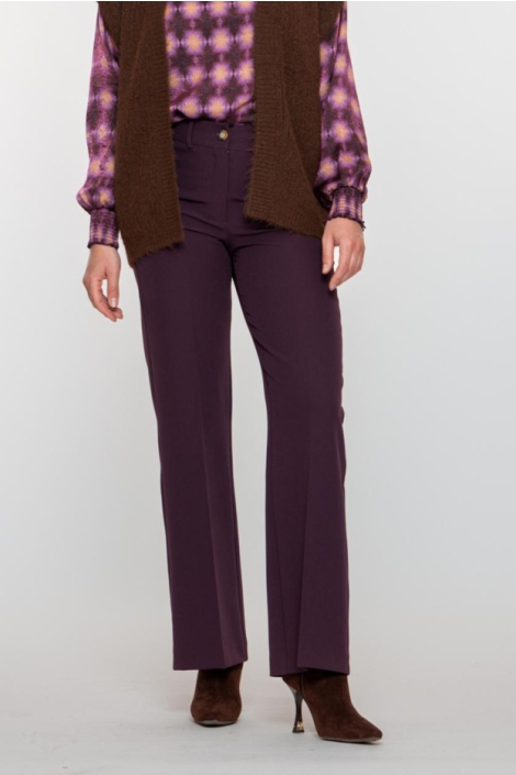Geisha paarse dames broek | Model vooraanzicht