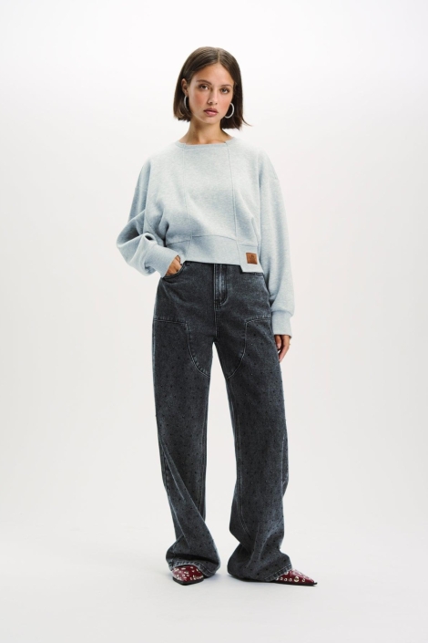 Refined Department grijze dames jeans | Model