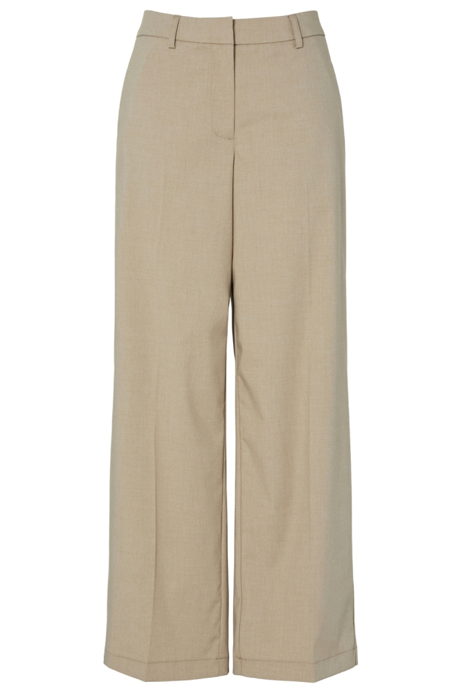 Pieces camel dames broek | Vooraanzicht