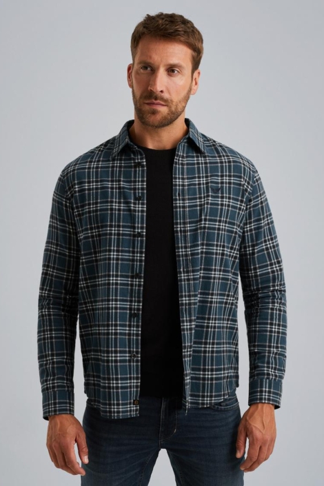 PME legend blauwe heren overhemd | Model vooraanzicht