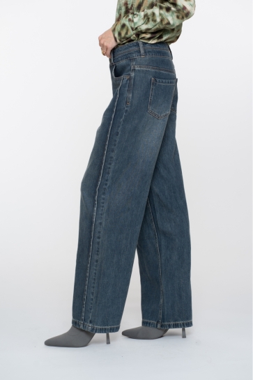Geisha FLARE JEANS MET DUBBELE KNOOP 51518 10 000811 STONEWASH DENIM