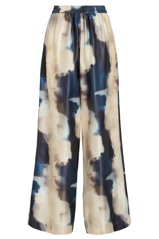 Vila blauwe dames broek | Achteraanzicht