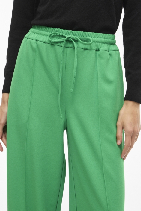 Vila groene dames broek | Close up