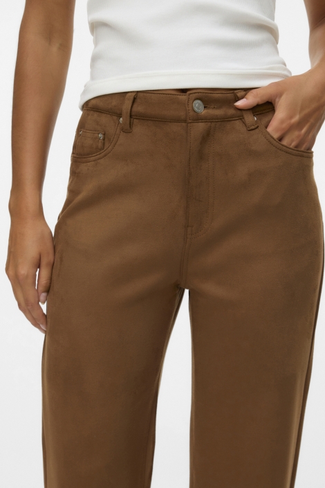Vero Moda bruine dames broek | Close up