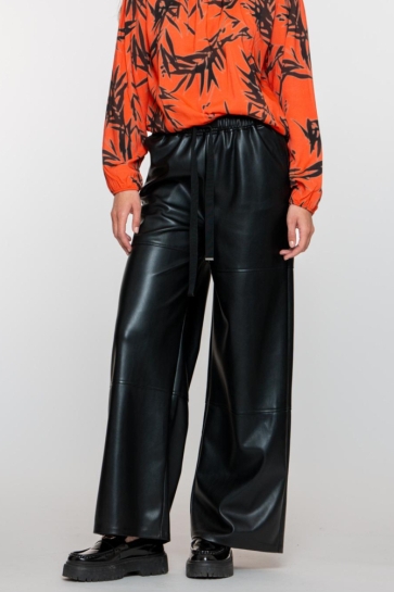 Geisha IMITATIE LEDEREN BROEK 51850 19 Black