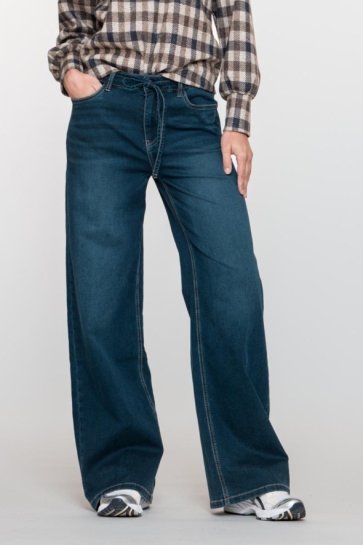 Geisha Jeans LOOSE FIT JEANS MET STRIKSLUITING 51804 10 Dark Blue Denim