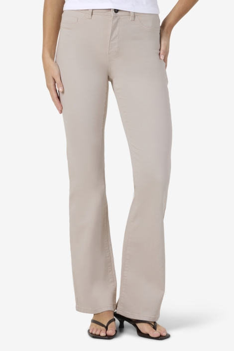 Noisy may beige dames jeans | Model vooraanzicht