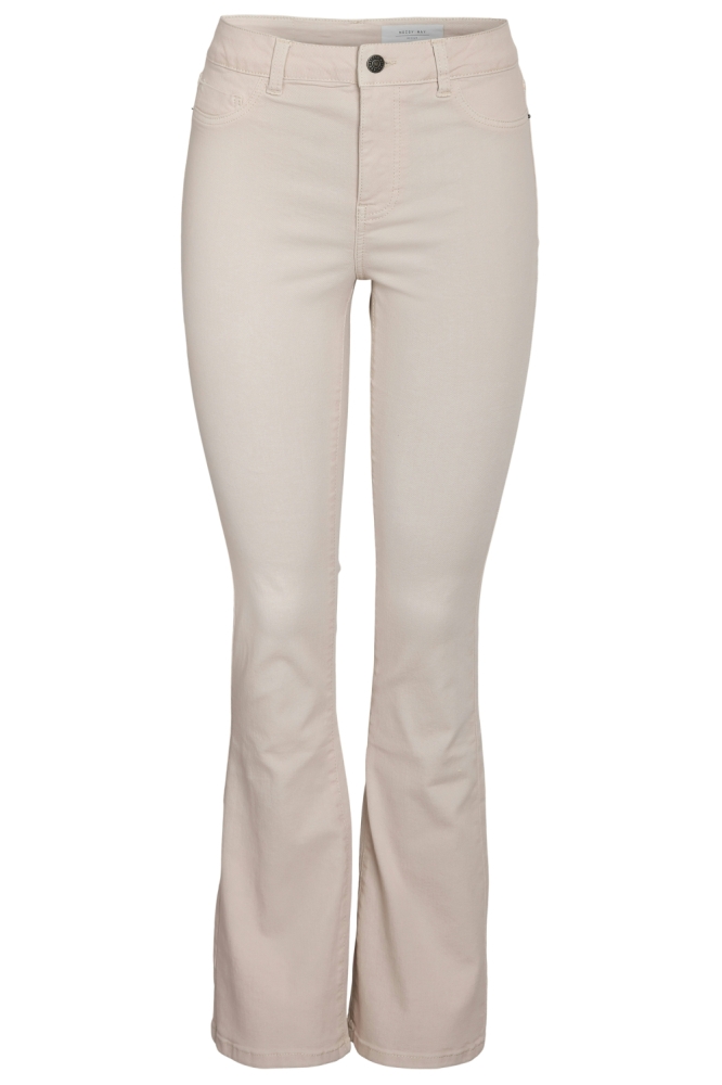Noisy may beige dames jeans | Vooraanzicht