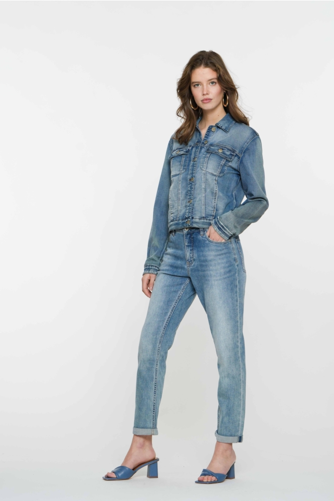 Geisha blauwe dames jeans | Model