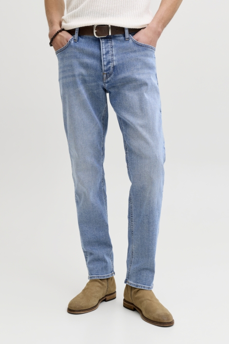 Jack & Jones blauwe heren jeans | Model vooraanzicht