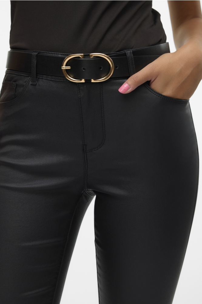 erfgoed Beoefend peddelen vmseven nw ss smooth coated pants n 10138972 vero moda broek black