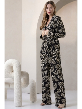 AndCo Woman Broek ANNET LEAVE PA229 99050 A Black 