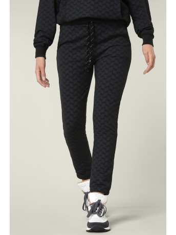 10 Days Broek CROPPED JOGGER MONOGRAM 20 002 3201 black