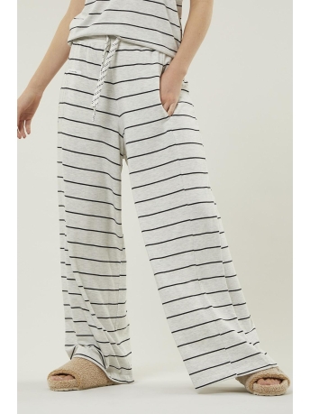 10 Days Broek WIDE PANTS SINGLE STRIPE 20 049 3201 3001 soft white melee/black