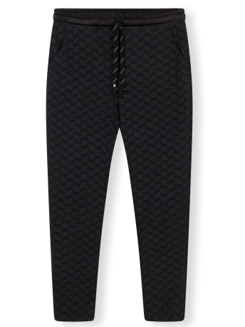 10 Days Broek CROPPED JOGGER MONOGRAM 20 002 3201 LONG BLACK