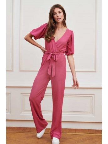 Lofty Manner Broek JUMPSUIT PIEN OC23 308 plum dark pink