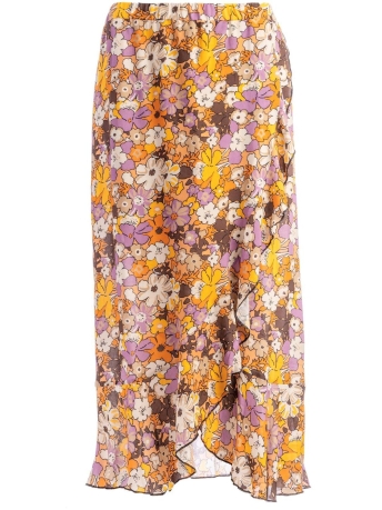 NED Rok VINKJE VINTAGE FLOWERS WOVEN 23S1 SS050 02 110 OKER