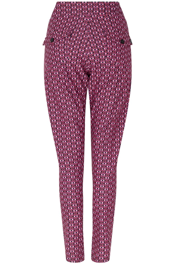 ASTRID PRINTED TRAVEL PANT 231 0008 0400 NAVY PINK