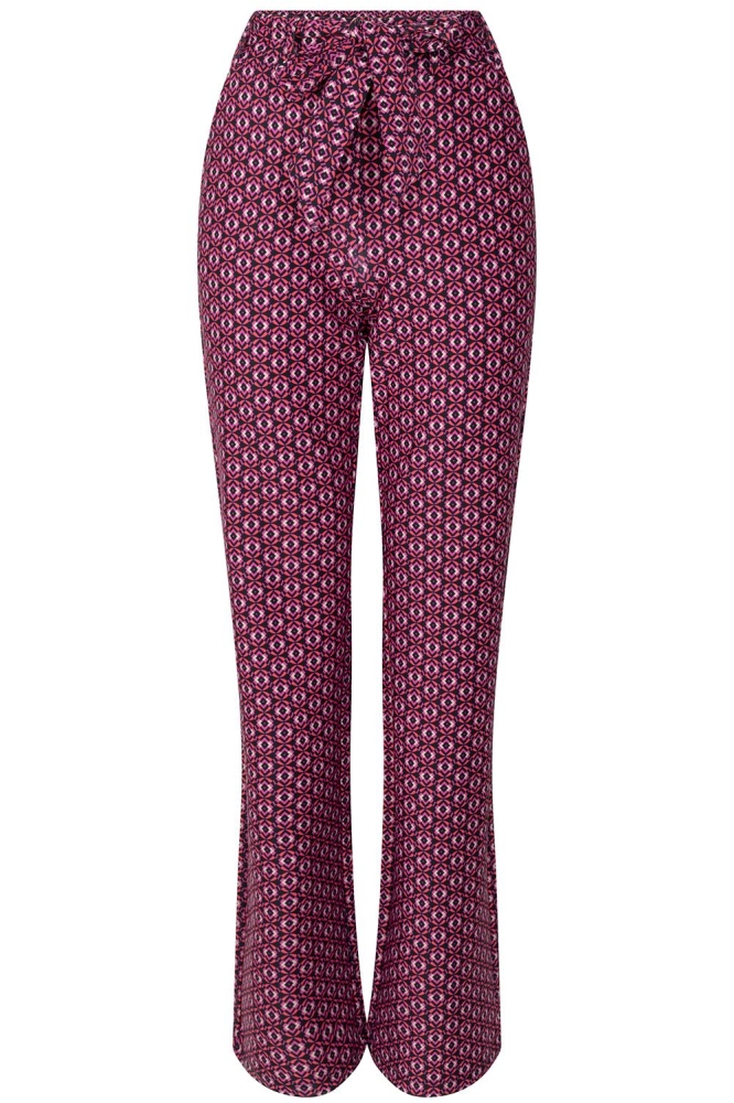 KRISTA PRINTED TRAVEL PANT 231 0008 0400 NAVY PINK