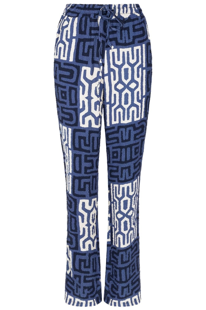 LARISSA PRINTED TROUSER 231 0008-0015 NAVY/BLUE