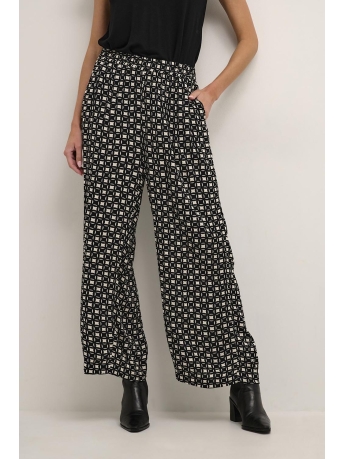 Kaffe Broek KANILIA AMBER CULOTTE PANTS 10507399 104080 Black Chalk Graphic Print