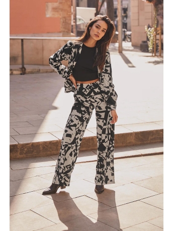 Fluresk Broek JESLEY BROEK 23VZF09 014001 ZAND ZWART