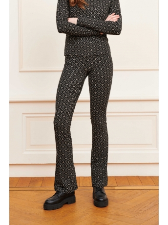 Lofty Manner Broek TROUSER POPPY OI32 615 black/white