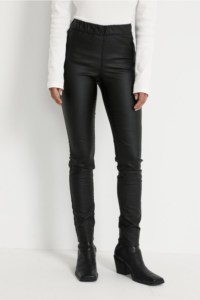 ADA COATED JEGGINGS 10501626 50600 BLACK DEEP