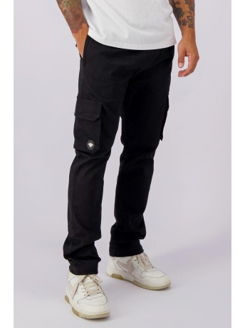 Black Bananas Broek MENFW23 4 23 PLATE CARGO PANTS BLACK