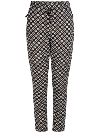 Zoso Broek JUNE PRINTED COMFY PANT 234 0009 0000 TAUPE BLACK