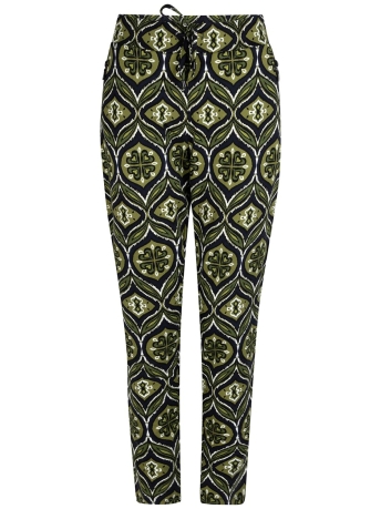 Zoso Broek KATE PRINTED SPORTY PANT 234 0074 0000 OLIVE BLACK