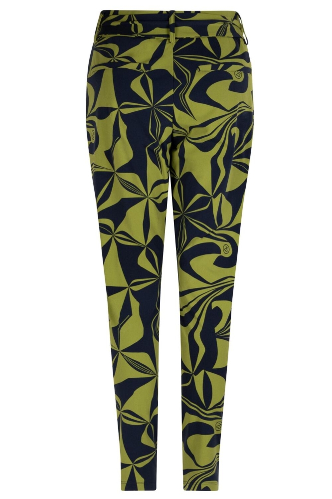 FRANCIS PRINTED TRAVEL PANT 234 0008 0074  NAVY OLIVE