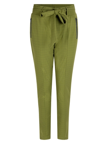 Zoso Broek EVELINE PRINTED TRAVEL PANT 234 0074-0000 OLIVE BLACK