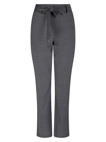 Zoso Broek SUZY PRINTED TRAVEL PANT 234 0000-0005 BLACK OFF WHITE